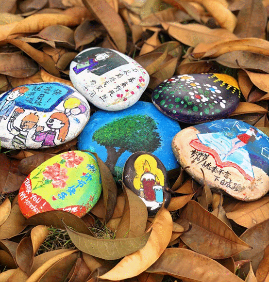 教师节系列活动之创意石头画│您的精雕细刻让我们从璞石变成彩玉